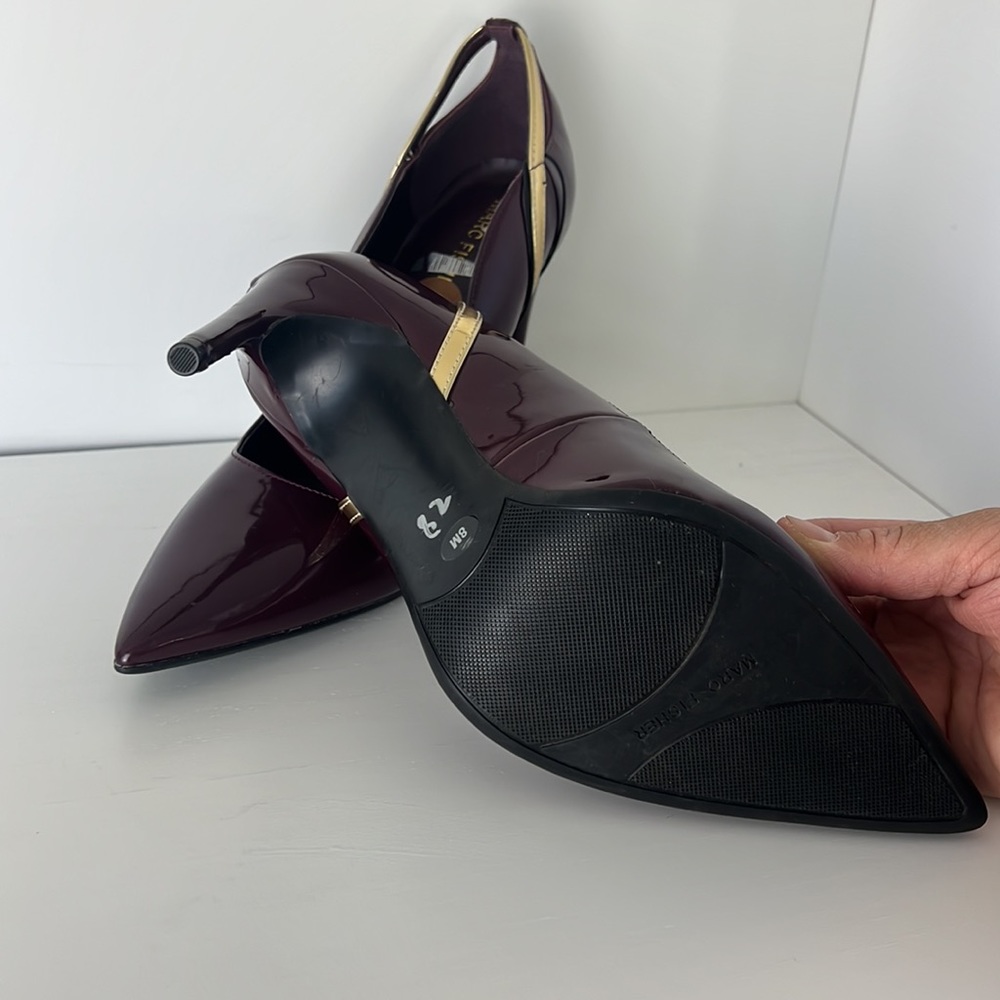 Marc Fisher‎ Garlene Patent Leather Pointed Toe Heels - Picture 3 of 7